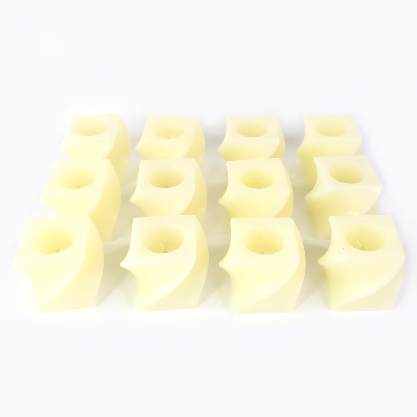 Set of 12 LED Flameless Decorative Candles â€“ Square Shape Tealight Lamps