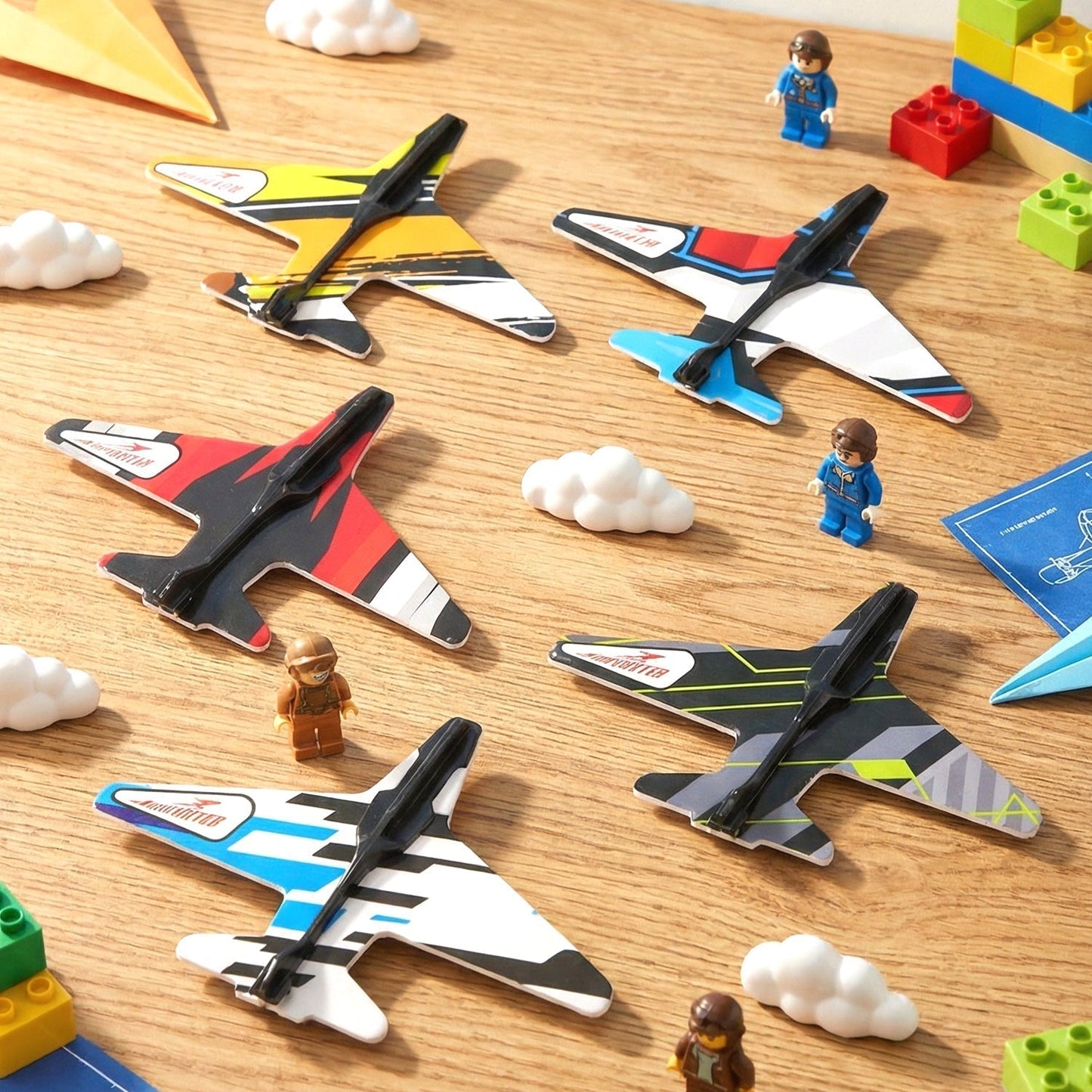 Air Battle Plane Launcher Gun Toy for Kids â€“ Foam Glider Set (1 Set)