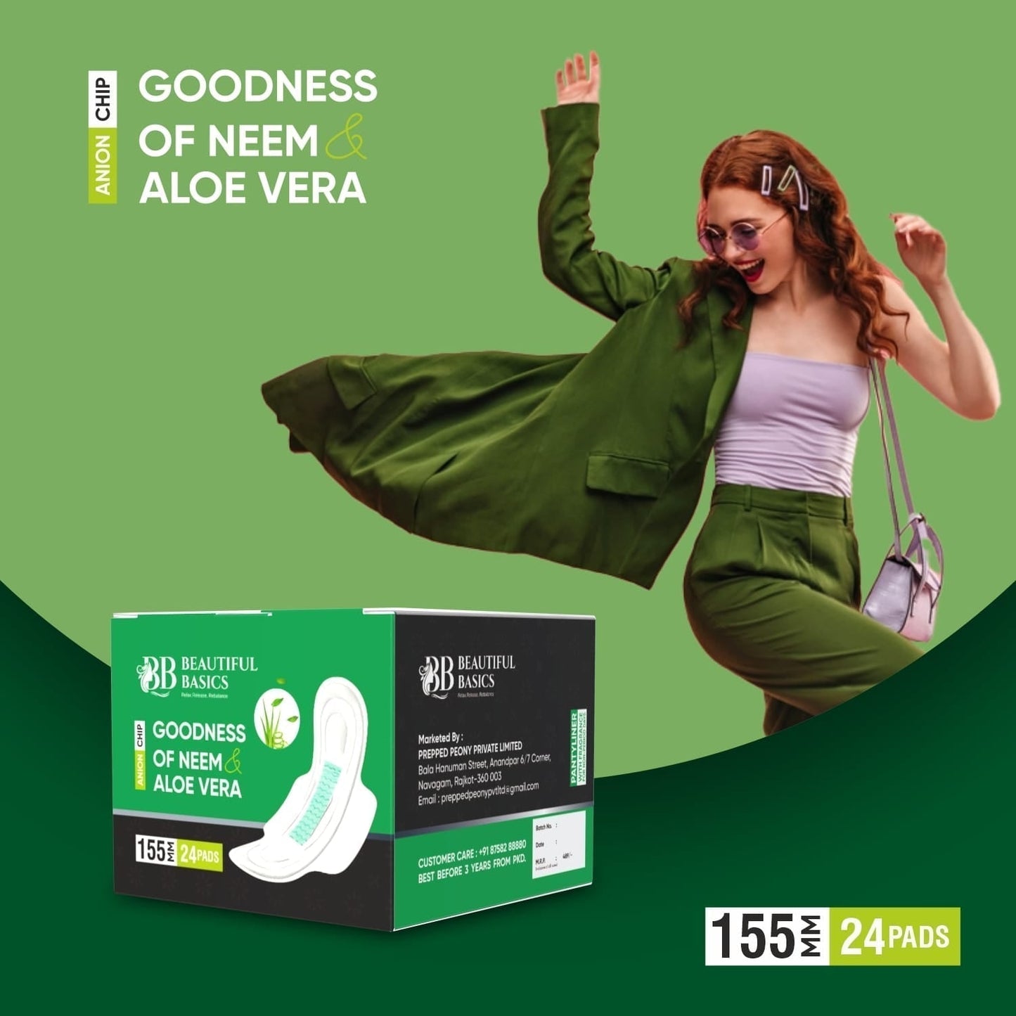 Sanitary Pantyliners with Neem & Aloe Vera â€“ Ultra Thin (24 Pcs)