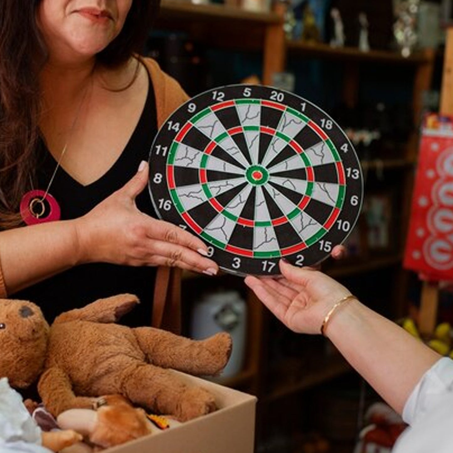 Magnetic Dart Board Game Set with 6 Safe Darts for Kids & Adults