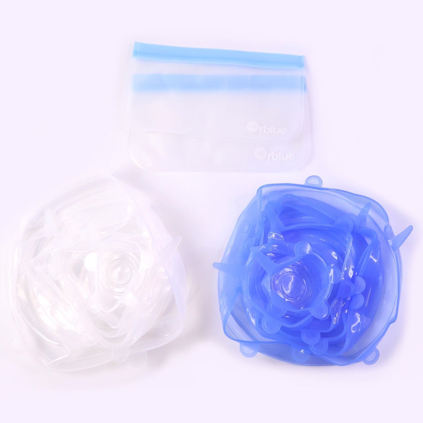 12 Peace Reusable Stretch Lids Set with 2 Storage Pouches â€“ Flexible Food Cover Lids