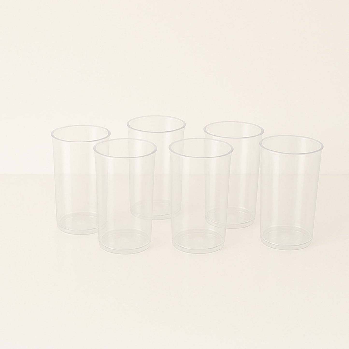 Supermom Plastic Martini Clear Glass Set (6 Pc)