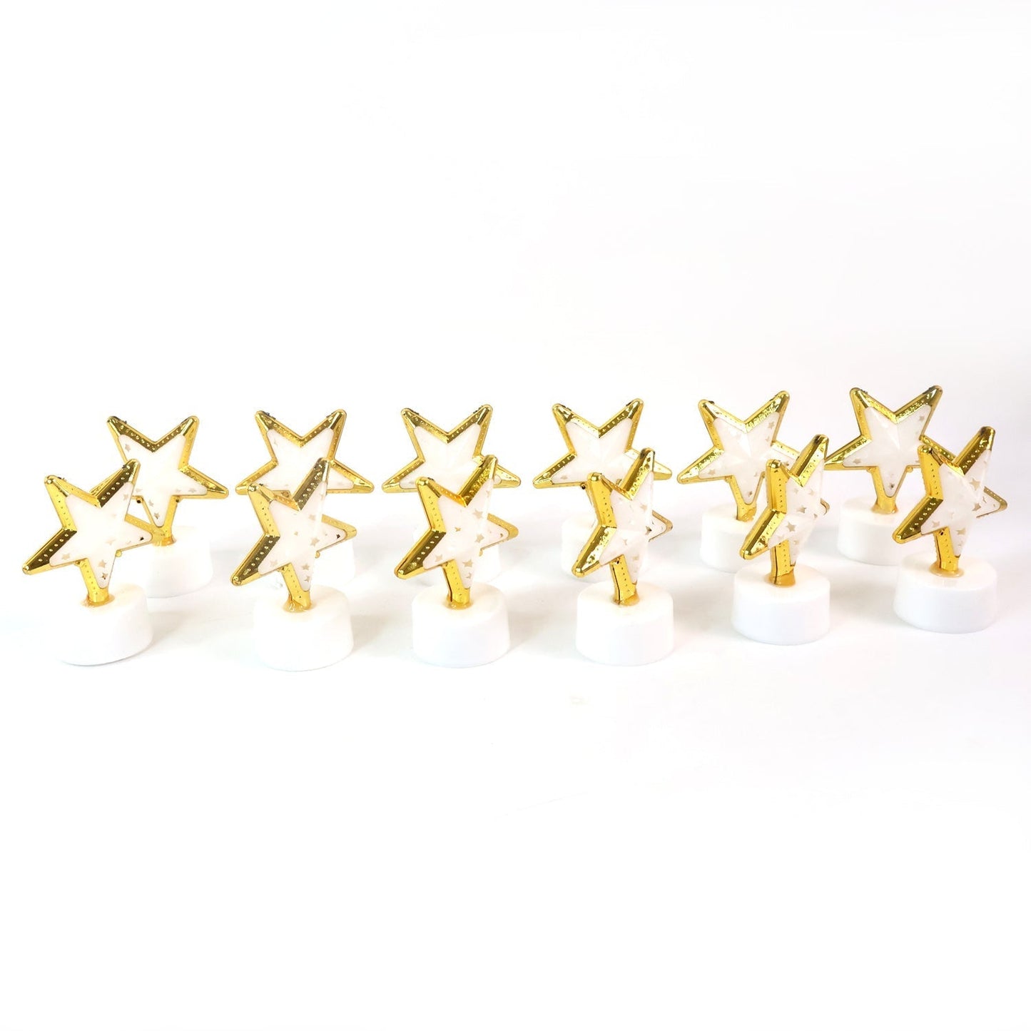 Decorative Star Shaped Flameless LED Candles (12 Pc)
