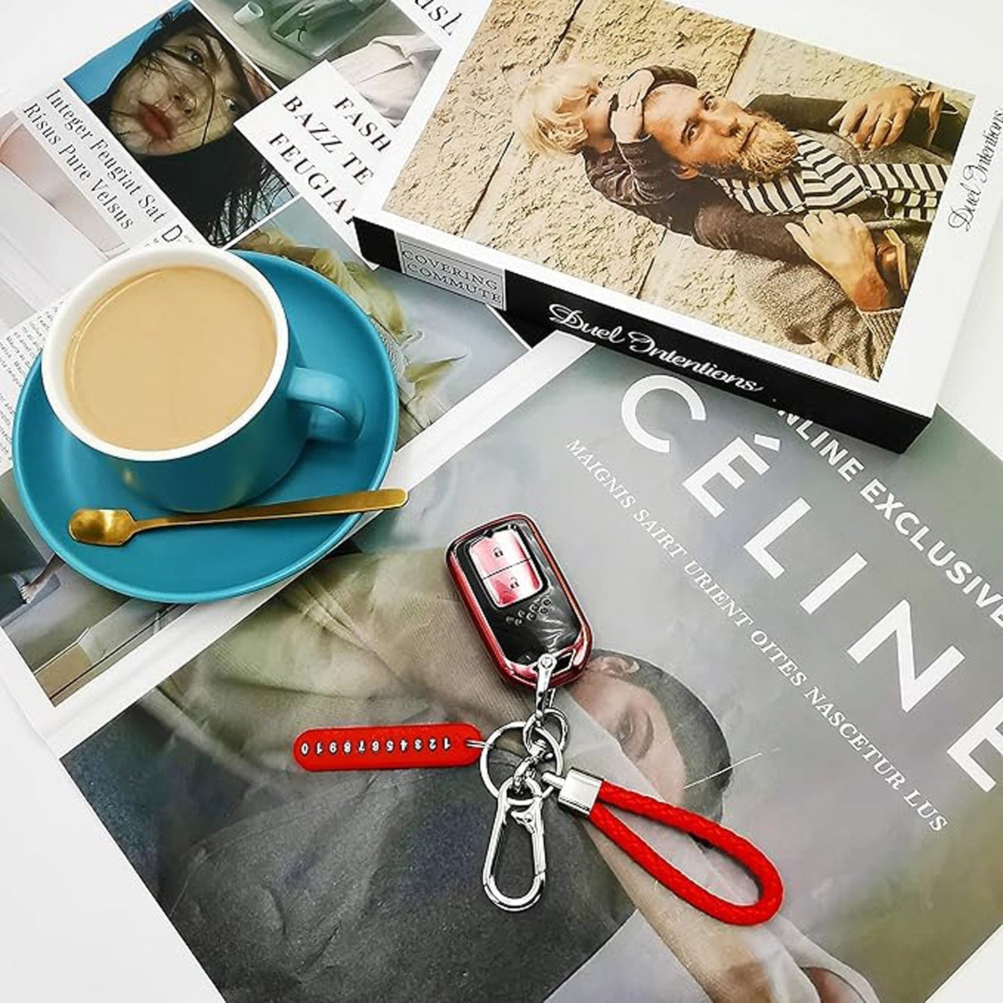 Anti-Lost Keychain with Number Plate â€“ 1 Pc