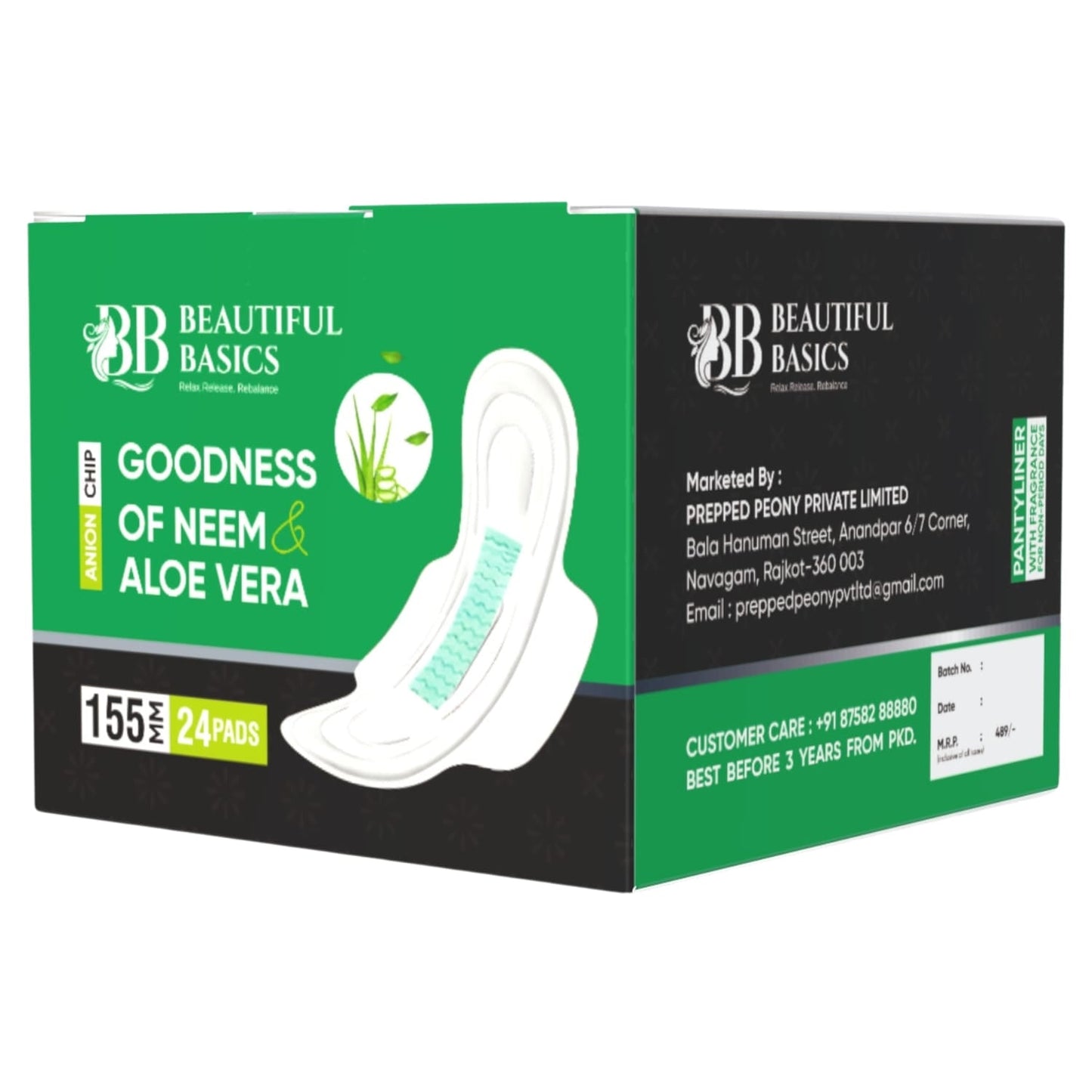 Sanitary Pantyliners with Neem & Aloe Vera â€“ Ultra Thin (24 Pcs)