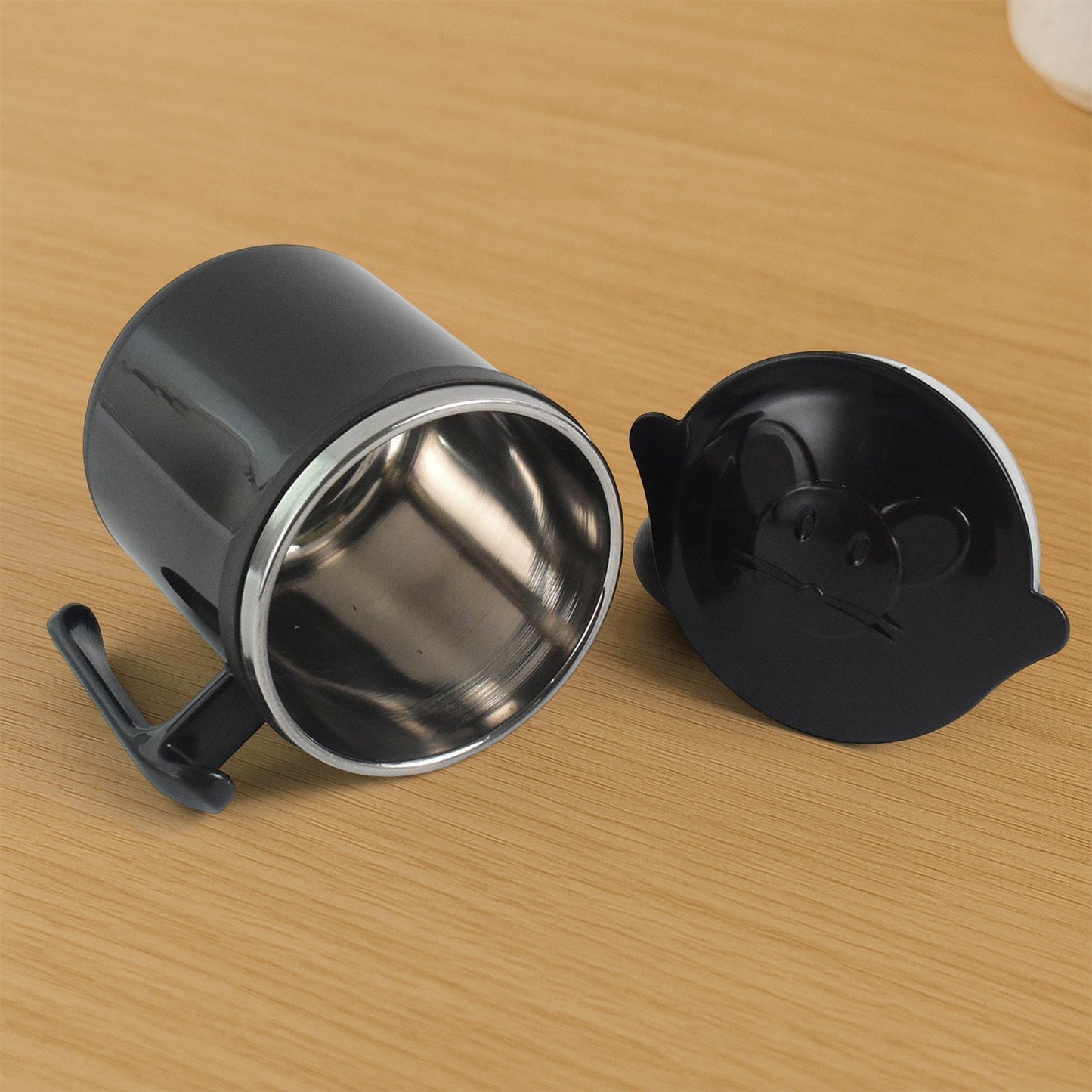1 Pc Apex Cat Mug â€“ 250 ml Stainless Steel Insulated Inner with Cute Cat Print