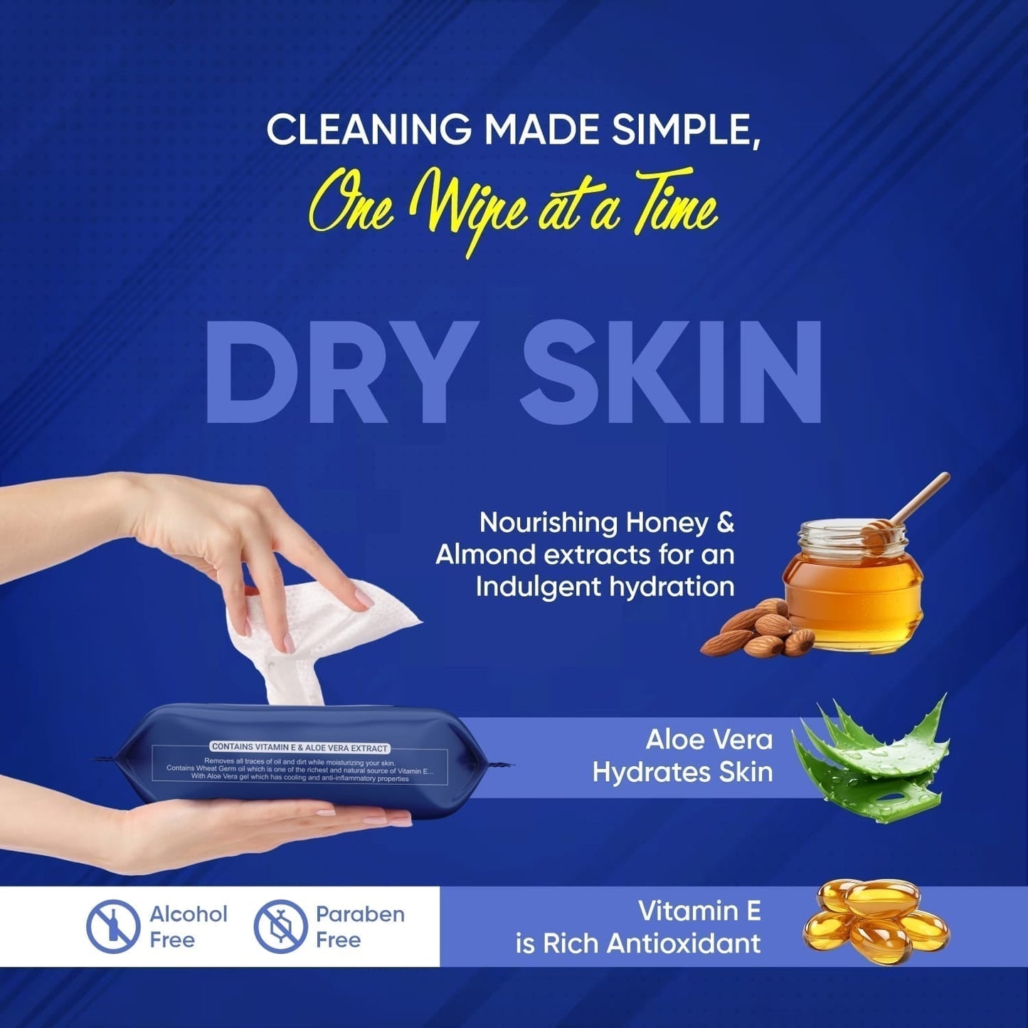 Refreshing Alcohol-Free Wet Wipes â€“ Facial & Body Wipes (25 Pc)