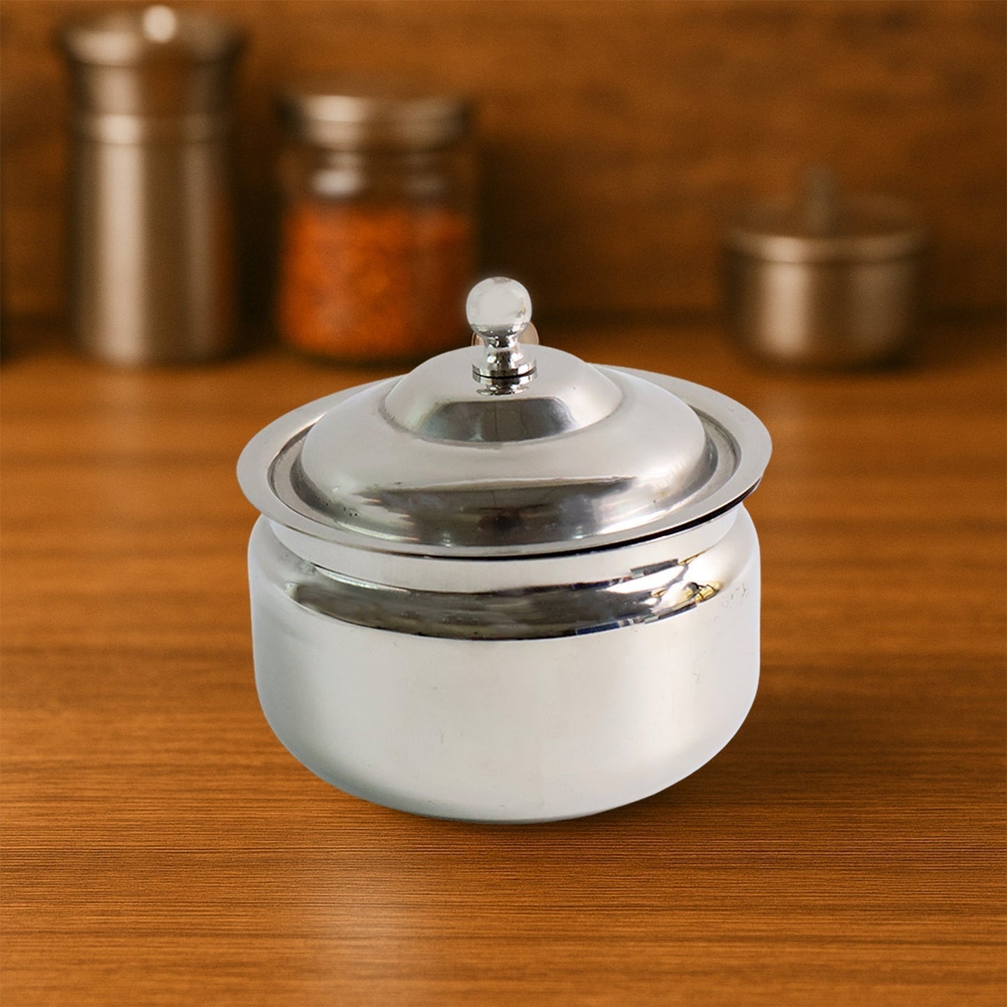 Premium Stainless Steel Ghee Pot (1 Set)