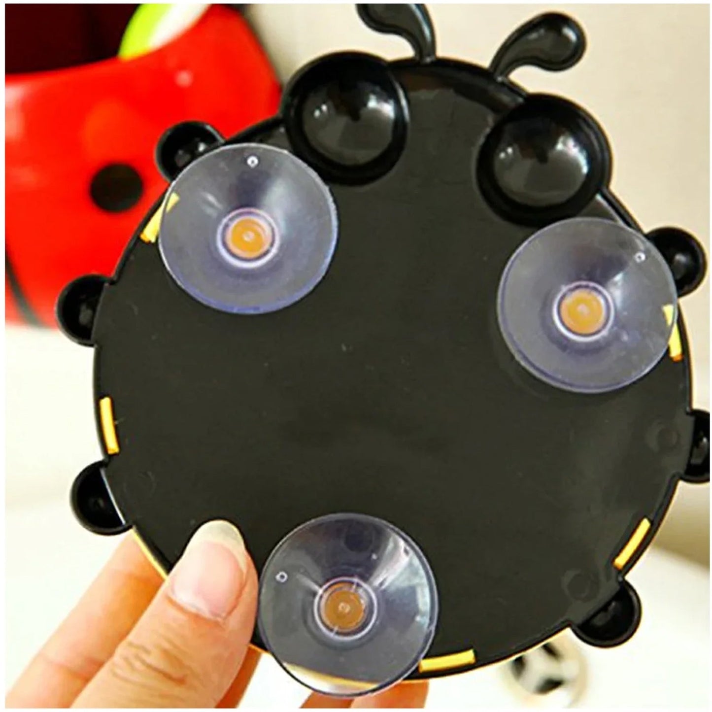 cute ladybug toothbrush holder with toothbrush combo set