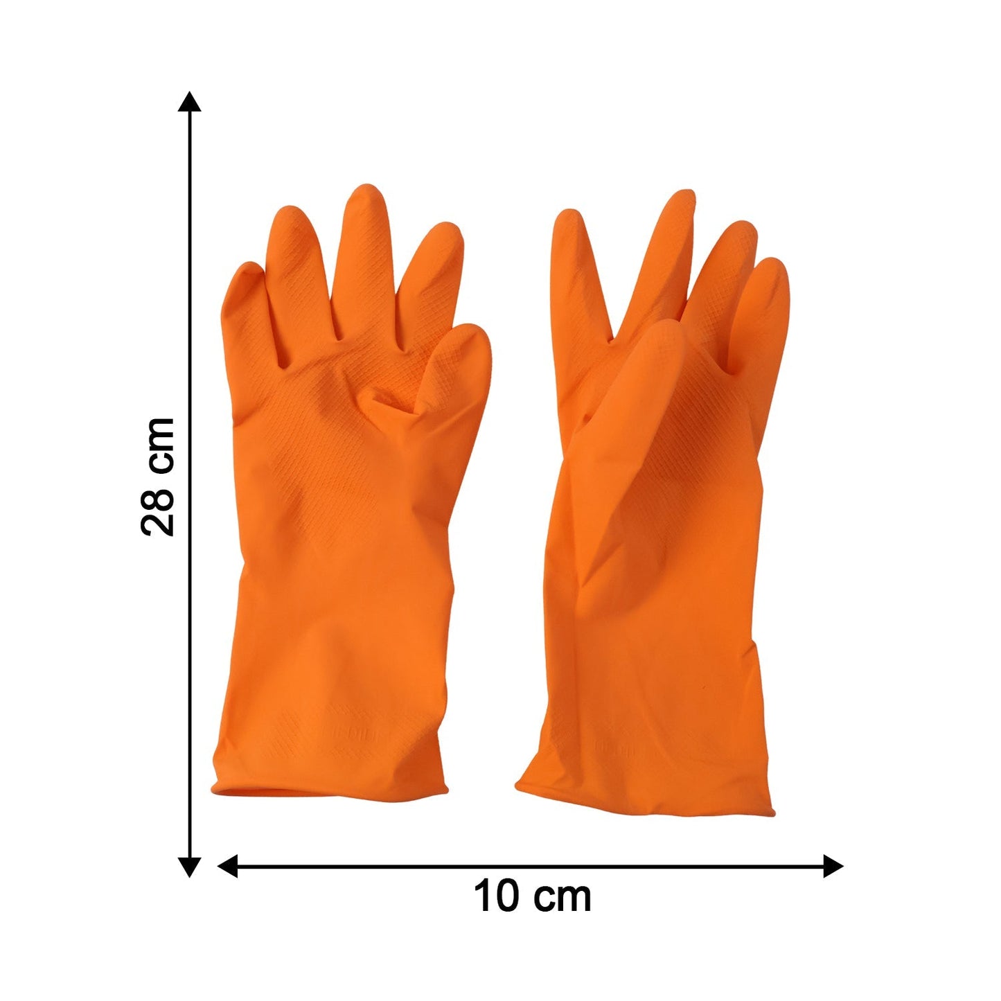 Medium Victor Orange Cleaning Rubber Gloves (1 Pair)