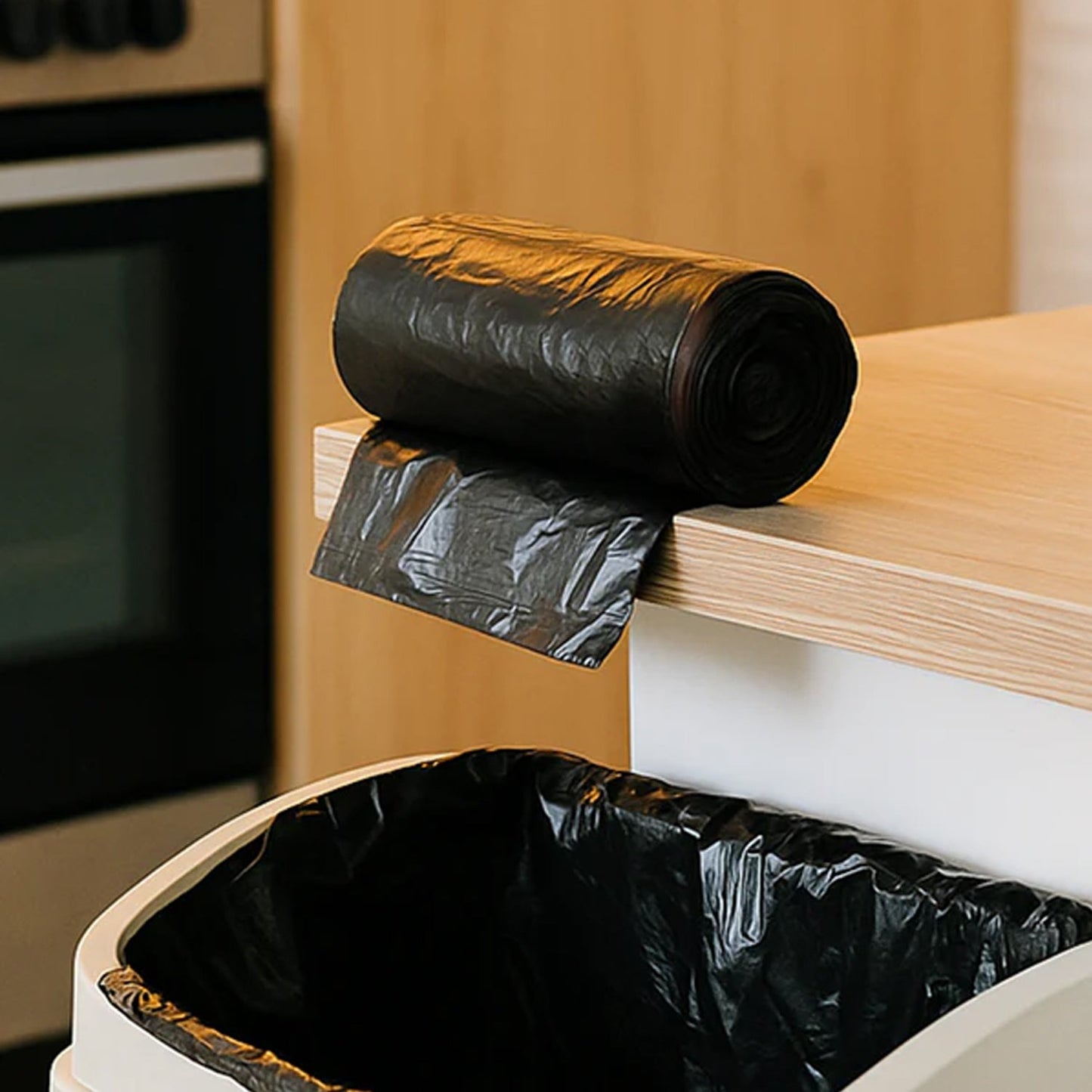 Heavy Duty Garbage Trash Bags Roll (50 Bags, 45x50 Cm)