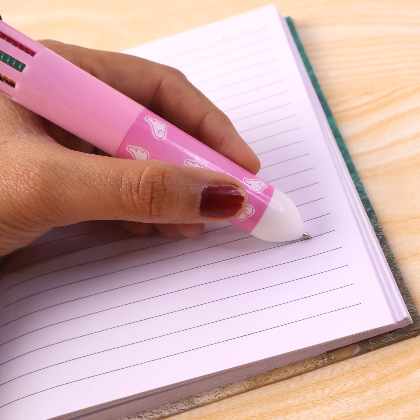 Cute Character Design 10-in-1 Multicolor Ball Pen (1 Pc)