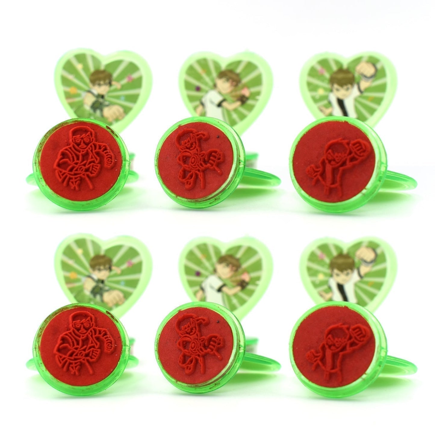Cartoon Heart Stamps – Motivational Reward Stamps for Kids, Teachers & Parents (6 Pc, Multicolor)