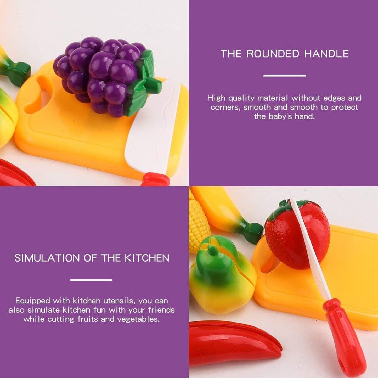 Plastic Fruits N Veggies Exclusive Collection of Realistic Sliceable Fruits