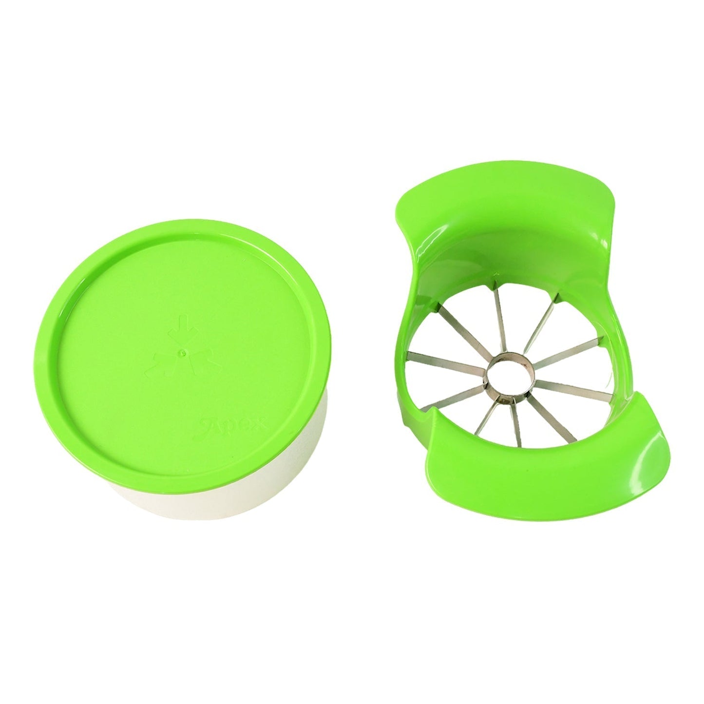 Apex Apple Cutter with Container â€“ Unbreakable ABS Body & Stainless Steel Blades