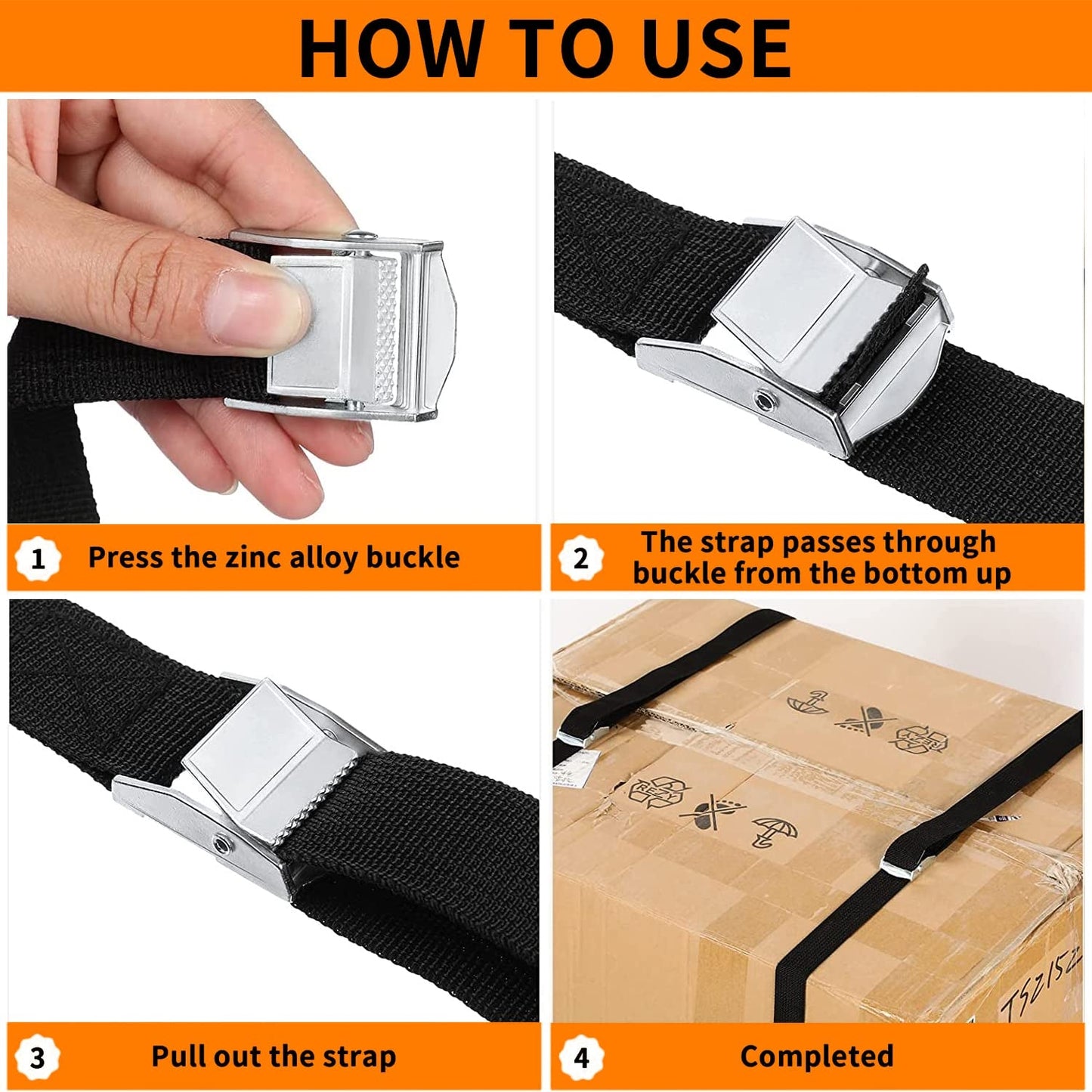 Heavy-Duty Luggage Tie Down Strap Set â€“ (2 Pc / 75 cm)