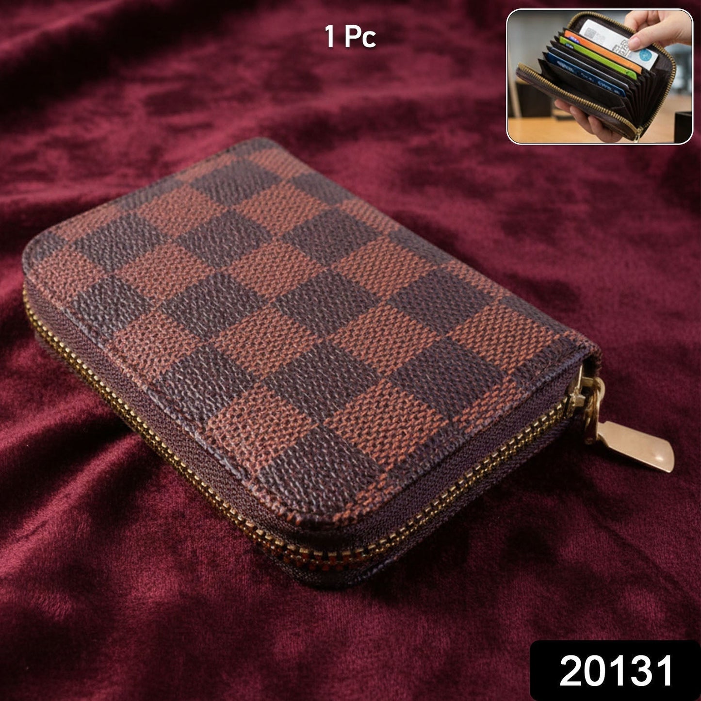 Zip Card Holder Wallet â€“ Multi Card Organizer Case (1 Pc)