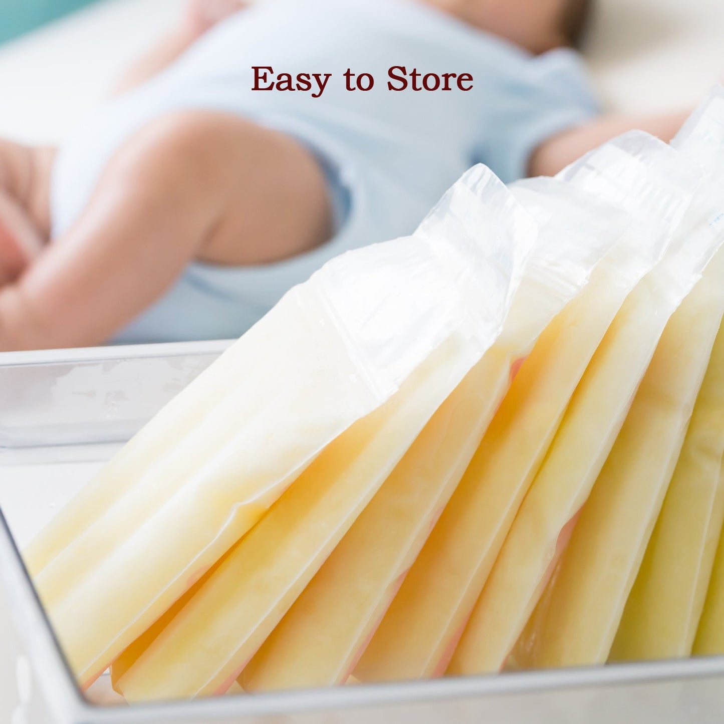 Breastmilk Storage Bags, Double Zipper Seal (60 Pcs Set)