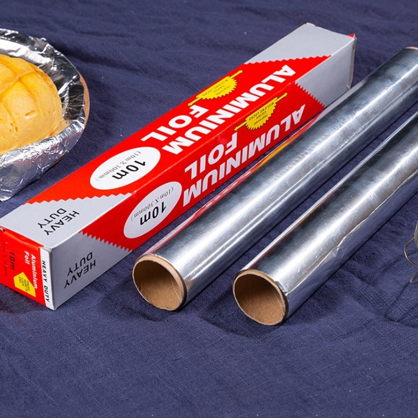 Heavy-Duty Aluminum Foil Roll – Non-Stick, Thick Sheet for Baking & Grilling (10m x 300mm)