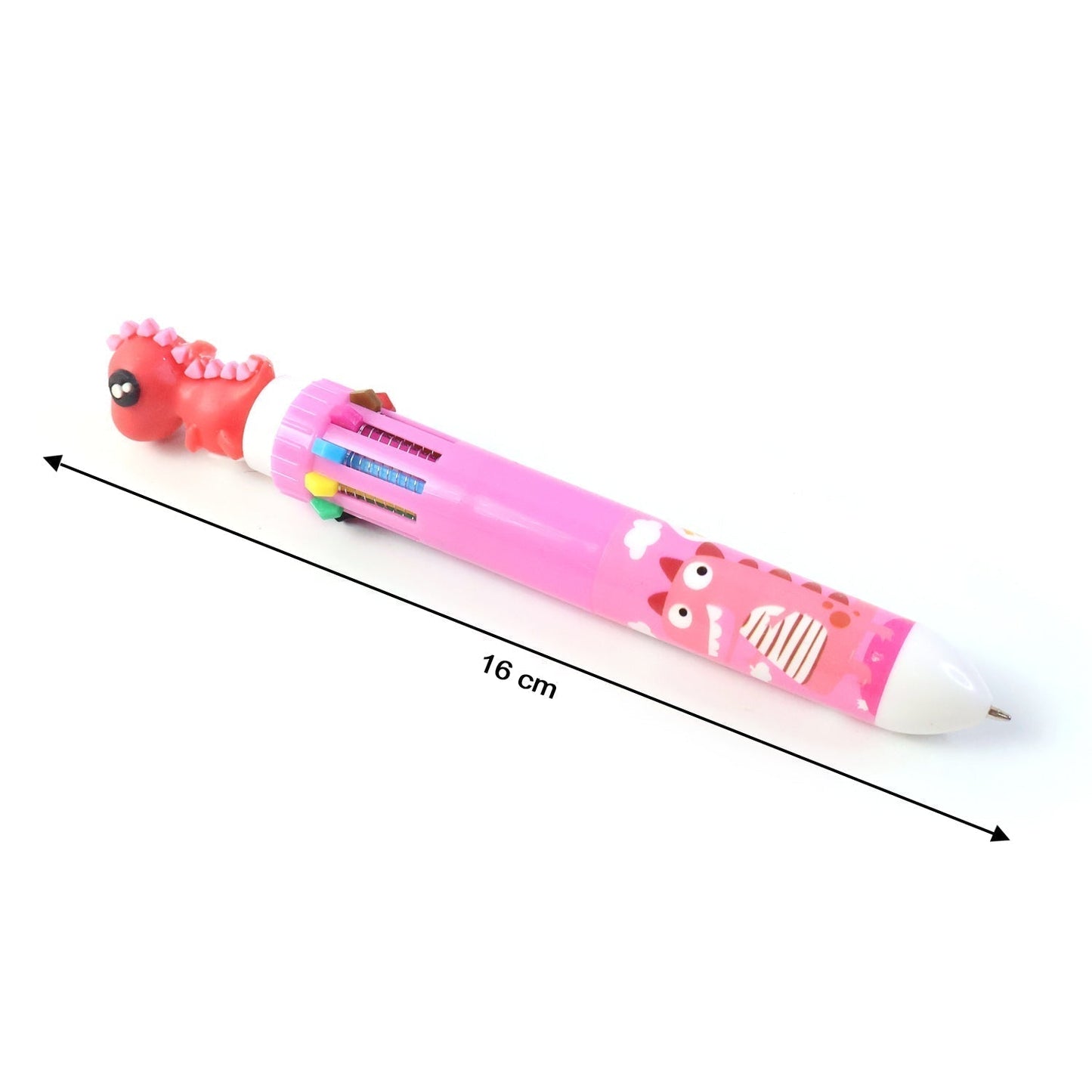 Cute Character Design 10-in-1 Multicolor Ball Pen (1 Pc)