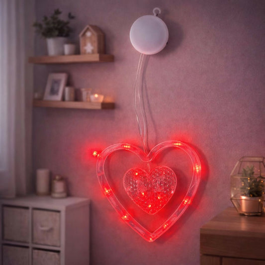 Heart Shape LED Hanging Decorative Light for Balcony, Bedroom & Home Decor