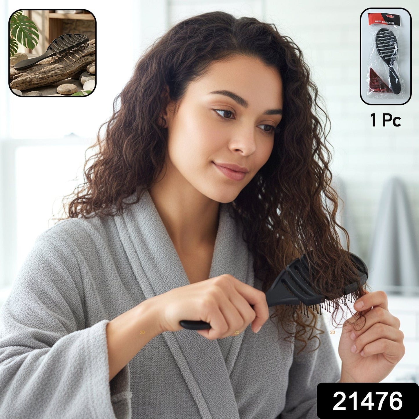 Plastic Soft Wide Tooth Detangling Hair Comb (1 Pc)