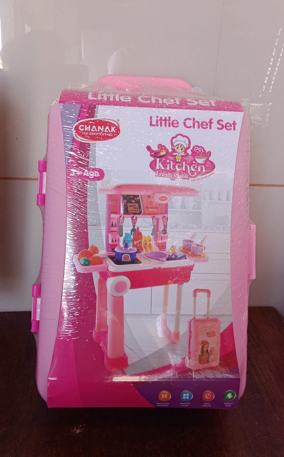 3-in-1 Kitchen Set for Kids with Suitcase â€“ Role Play Cooking Toy for Girls & Boys (3+)