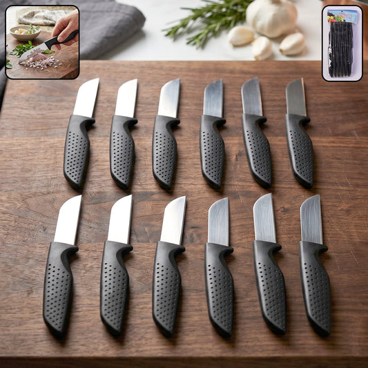 Kitchen Knife Set with Ergonomic Handles, Stainless Steel Chef Knives (12 Pc)