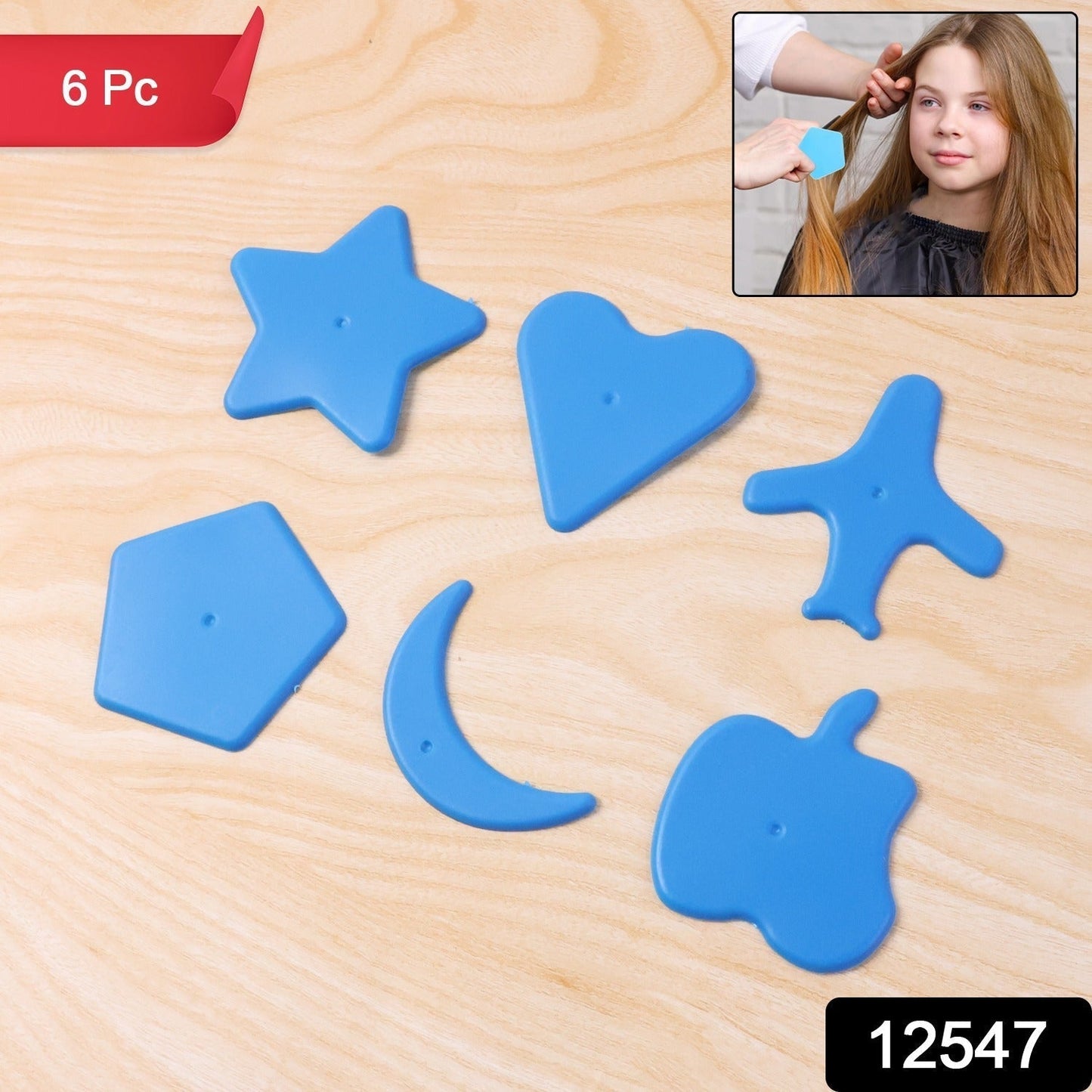 Haircut Design Stencil Set â€“ 6-in-1 Safe Hair Trimmer Molds