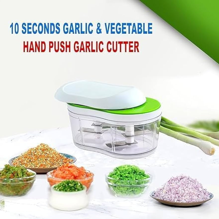 Multi-Purpose 2-Blade Hand Chopper | Manual Food Processor for Kitchen