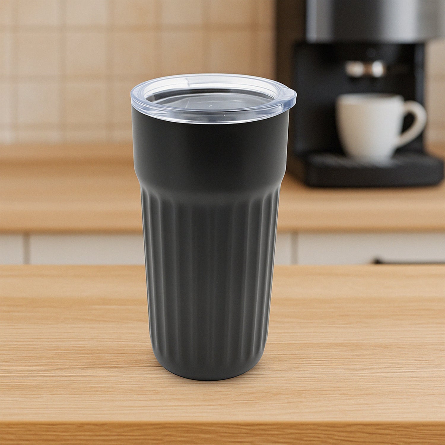 Stainless Steel Vacuum Insulated Travel Mug with Lid (1 Pc) - Coffee, Tea