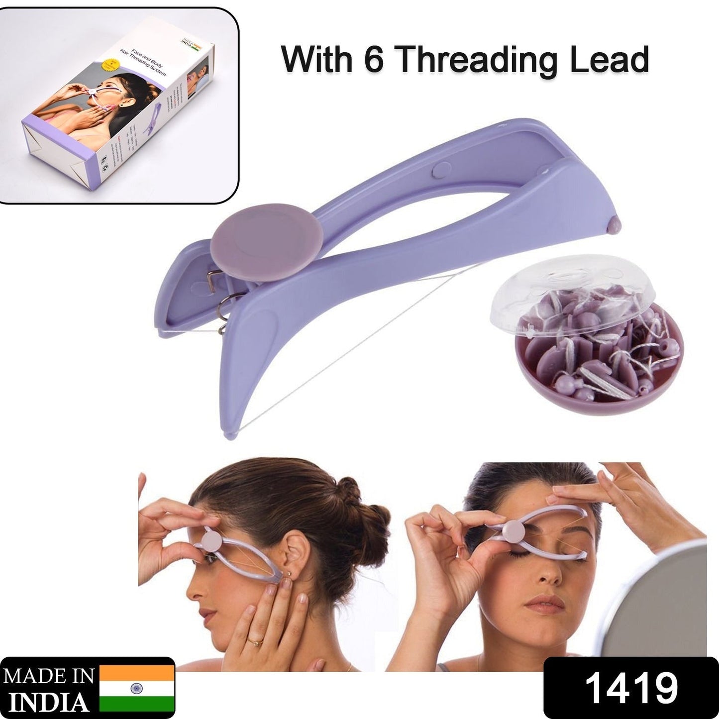 Slique Painless Hair Removal Threading Kit, Hair accessories