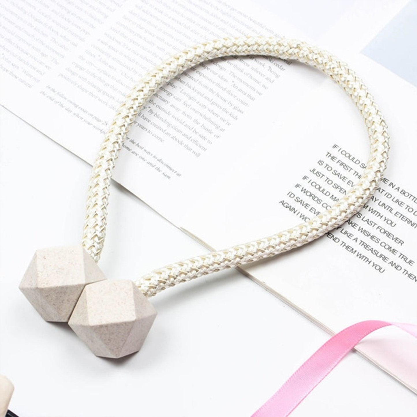 Home Magnetic Curtain Tiebacks, Straps, Buckle, Clips Rope Straps Window Curtain Bracket Decoration (2 Pc)