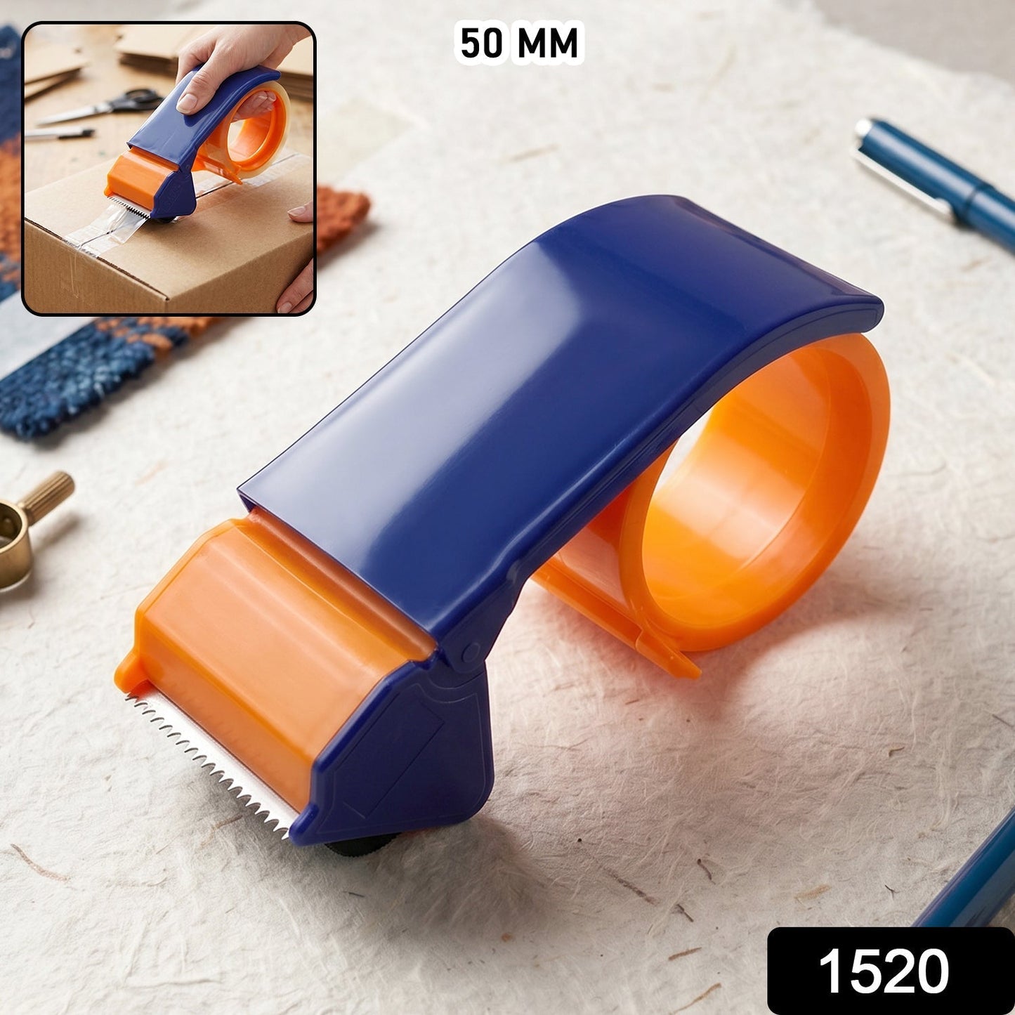 Heavy Duty 50MM Tape Cutter - Sharp Blade Packaging Tool