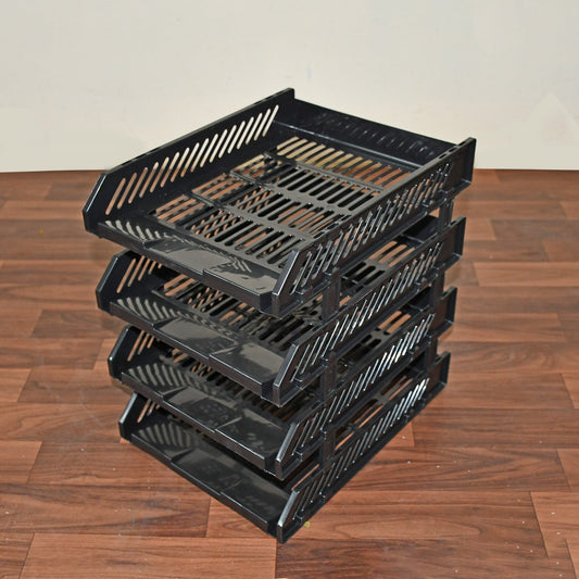 4-Layer Multifunctional File Rack with Drawers for Office Desk