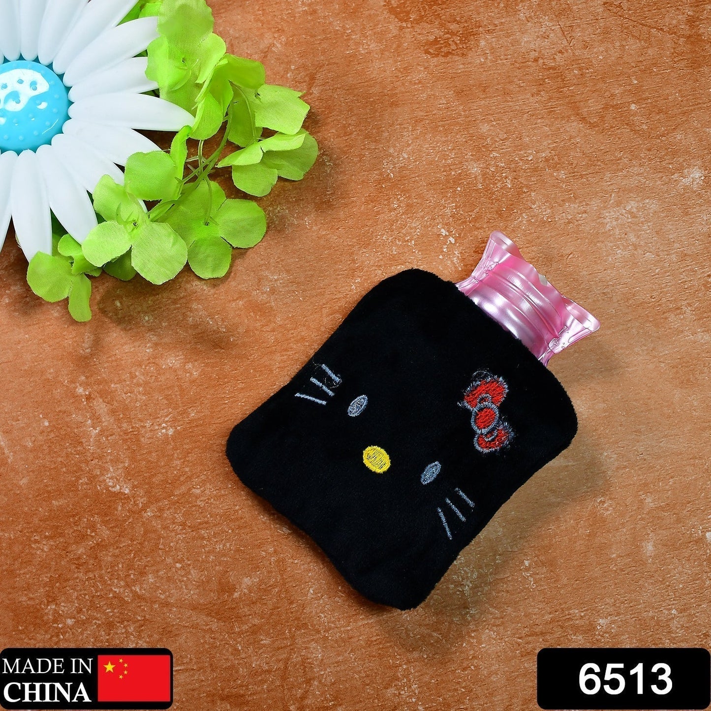 Black Small Hot Water Bag with Cover â€“ Pain Relief & Warmer