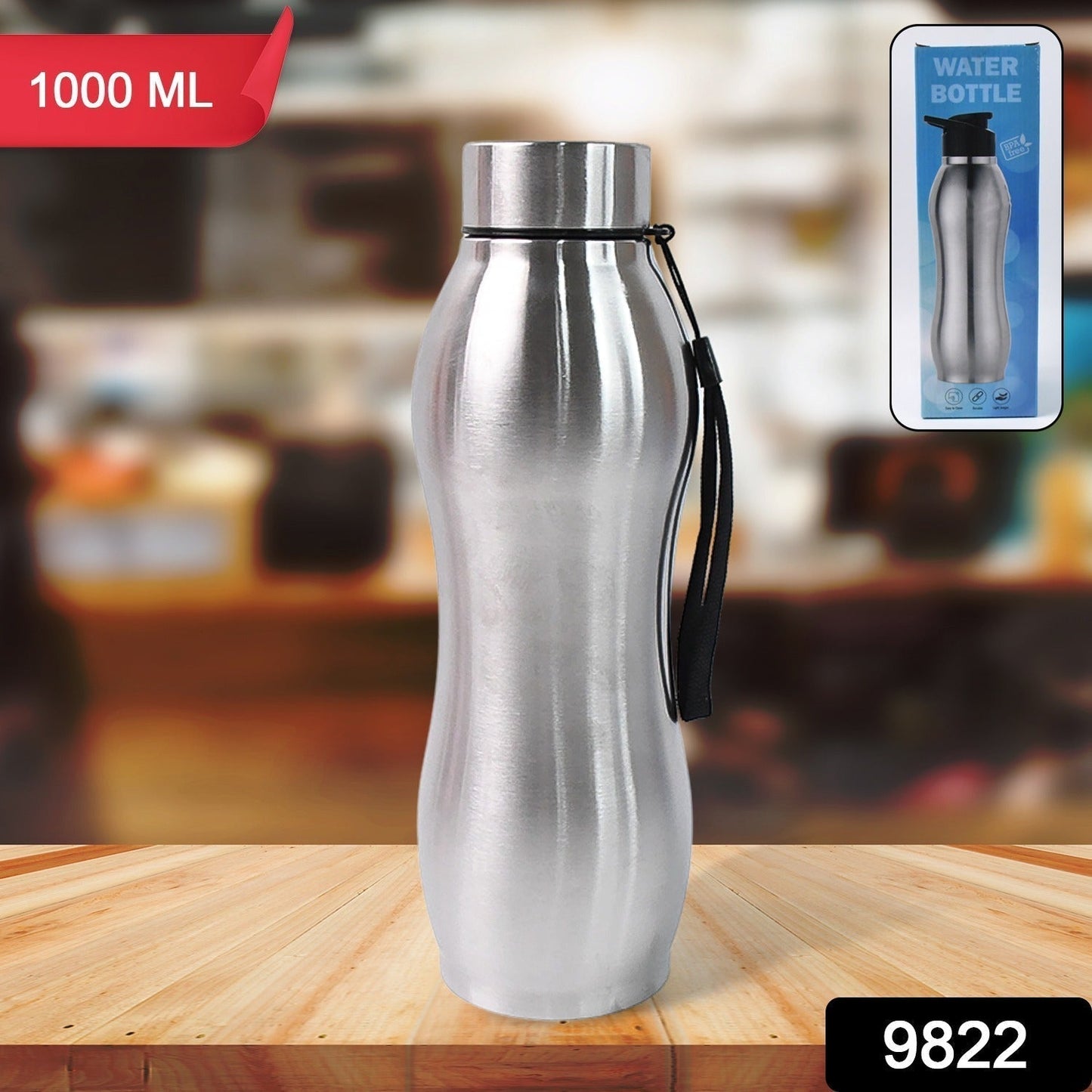 Stainless Steel Single Wall Vacuum-Insulated Drink Water Bottle (1000 ML)