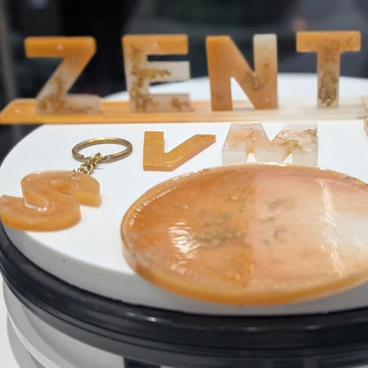 Customized Resin Art Name Display Stand / Personalized Luxury Gift Item