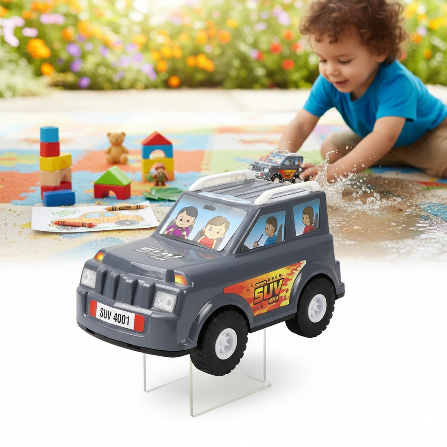 Funwoods Scurry Toy Cars for Kids - 12 Pcs, Colorful, Fun & Interactive Cars