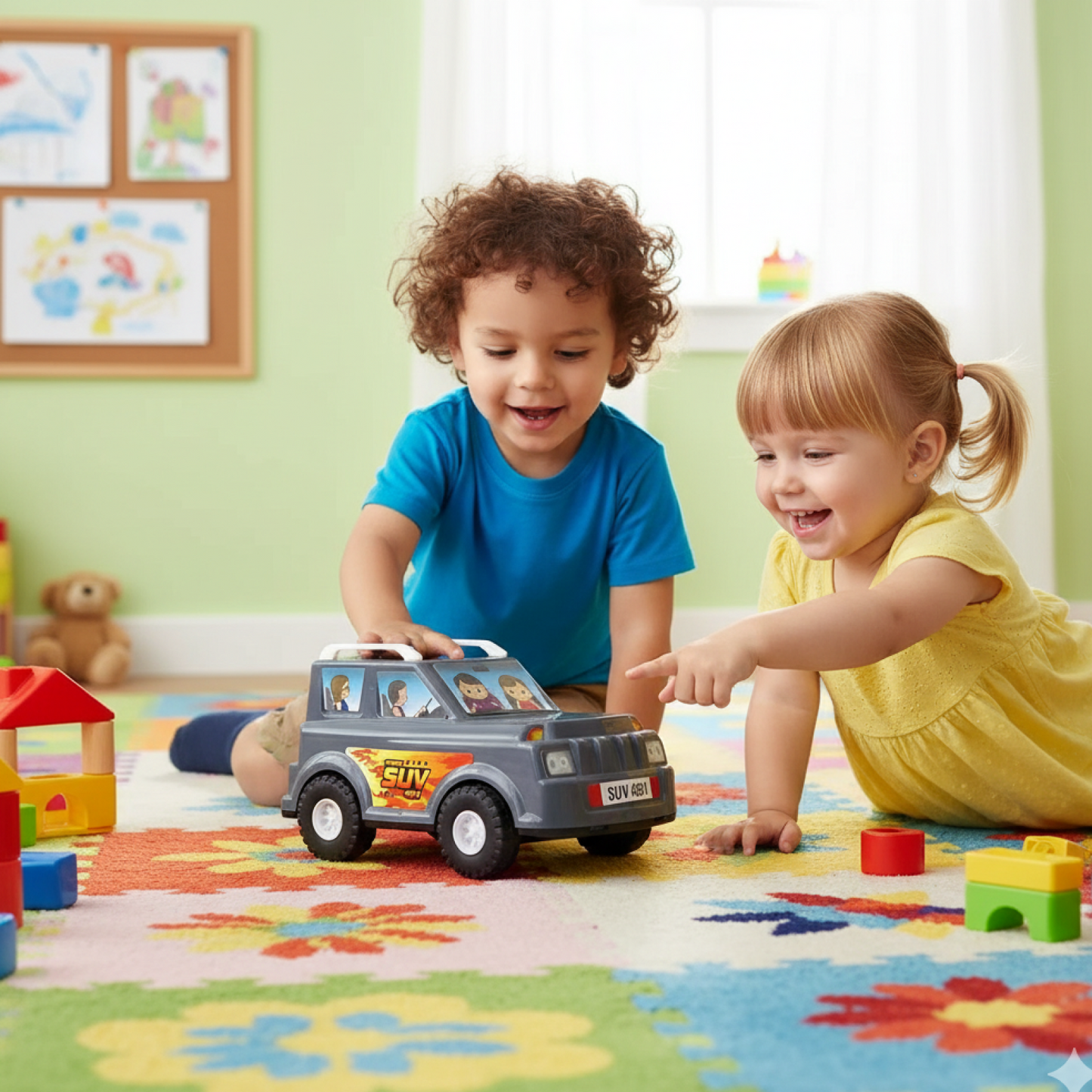 Funwoods Scurry Toy Cars for Kids - 12 Pcs, Colorful, Fun & Interactive Cars