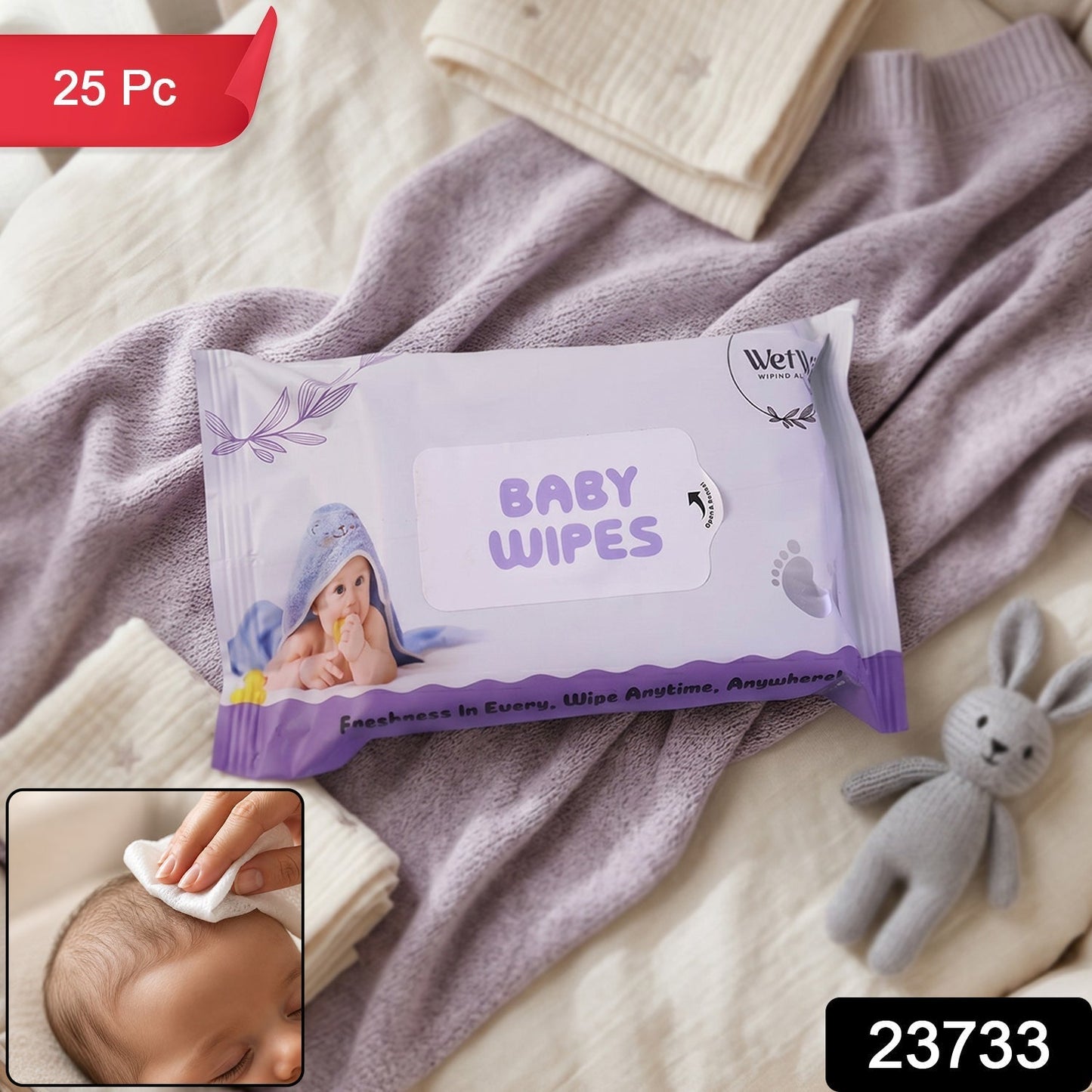 Travel Fresh Baby Wet Wipes Pack Gentle Soft Cleansing for Babies (1 Pack)