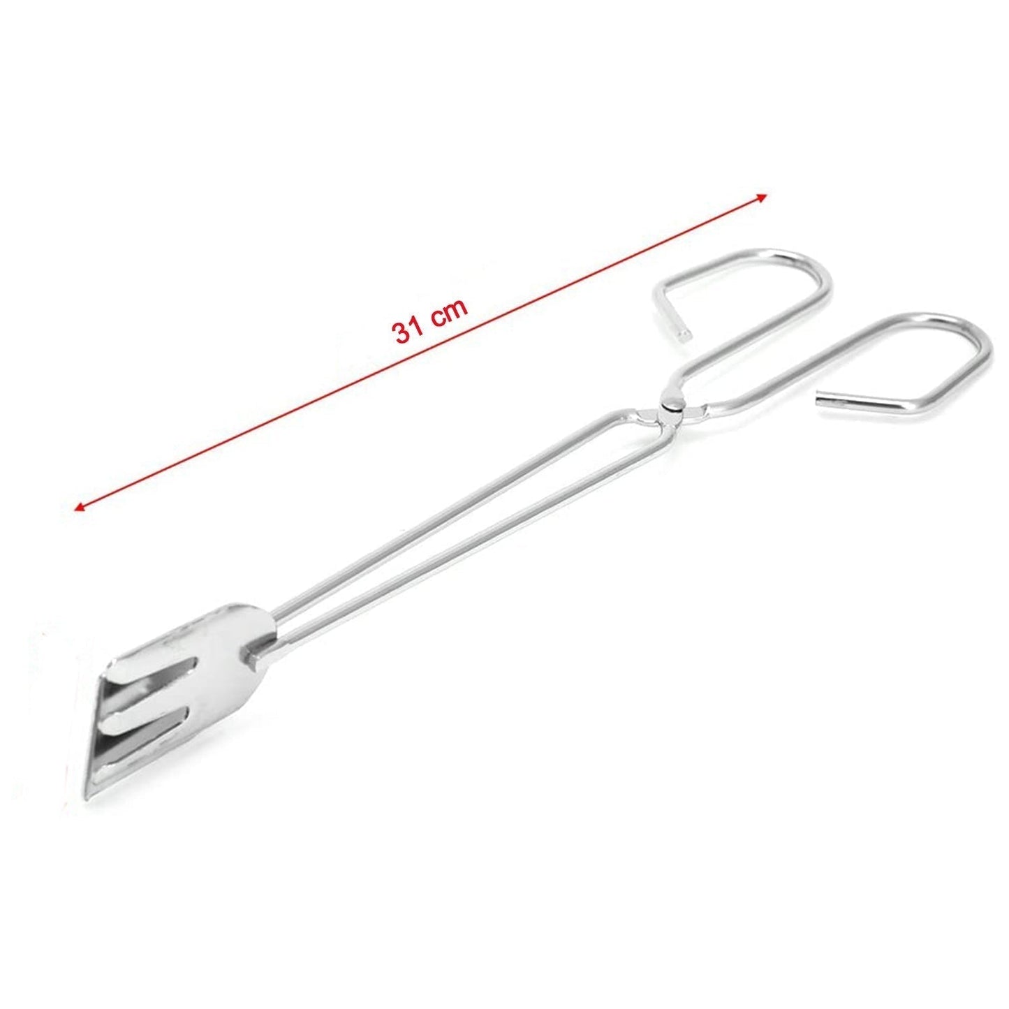 31cm Multi-Functional Metal BBQ Tongs for Serving (Clamp, Durable)
