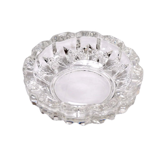 paricutin Glass Crystal Quality Cigar Cigarette Ashtray Round Tabletop for Home Office Indoor Outdoor Home Decor