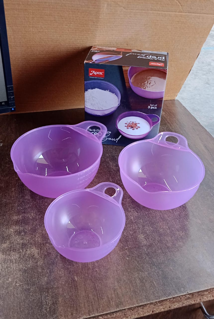 Apex Mix & Measure Prep Bowl Set â€“ 3 Pieces