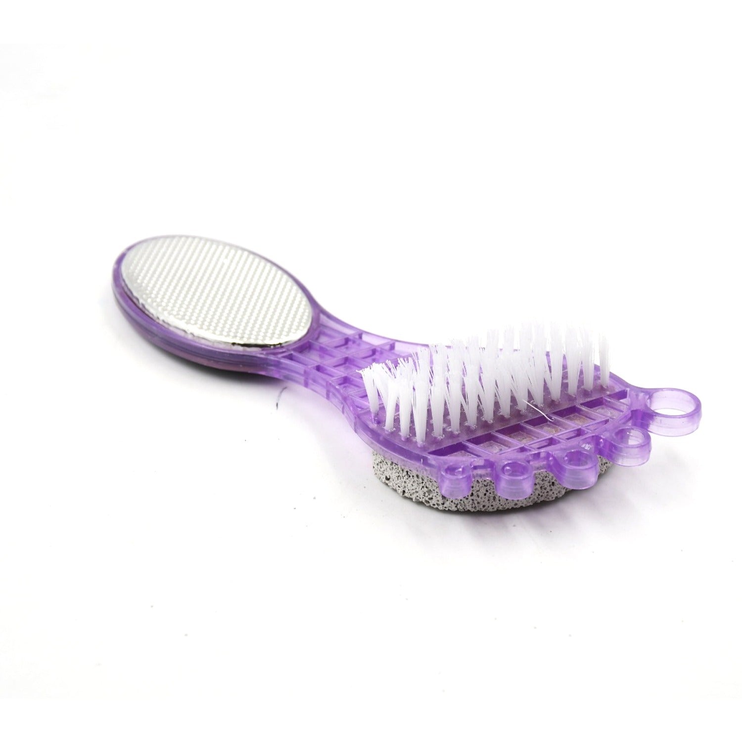 4 in 1 Pedicure Tool – Pumice, Brush, Scrubber & File for Soft Feet