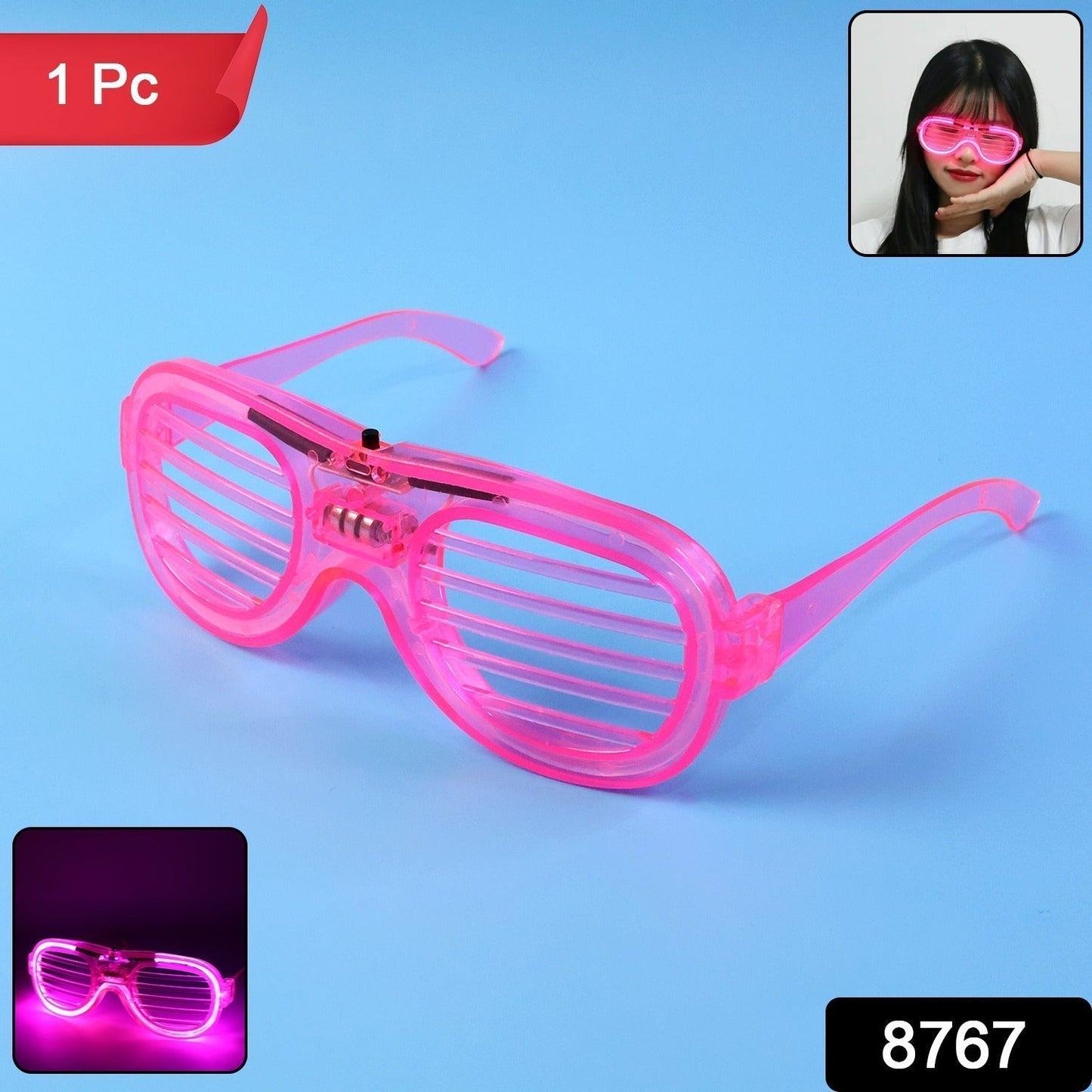 LED Light-Up Party Glasses for Night Events (1 Pc)