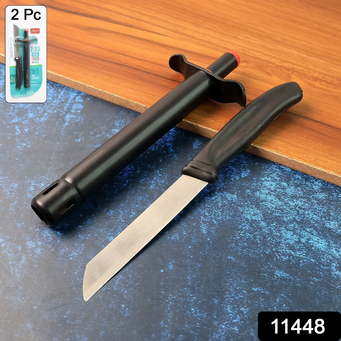 Premium Kitchen Knife with Gas Lighter Combo Set â€“ 2