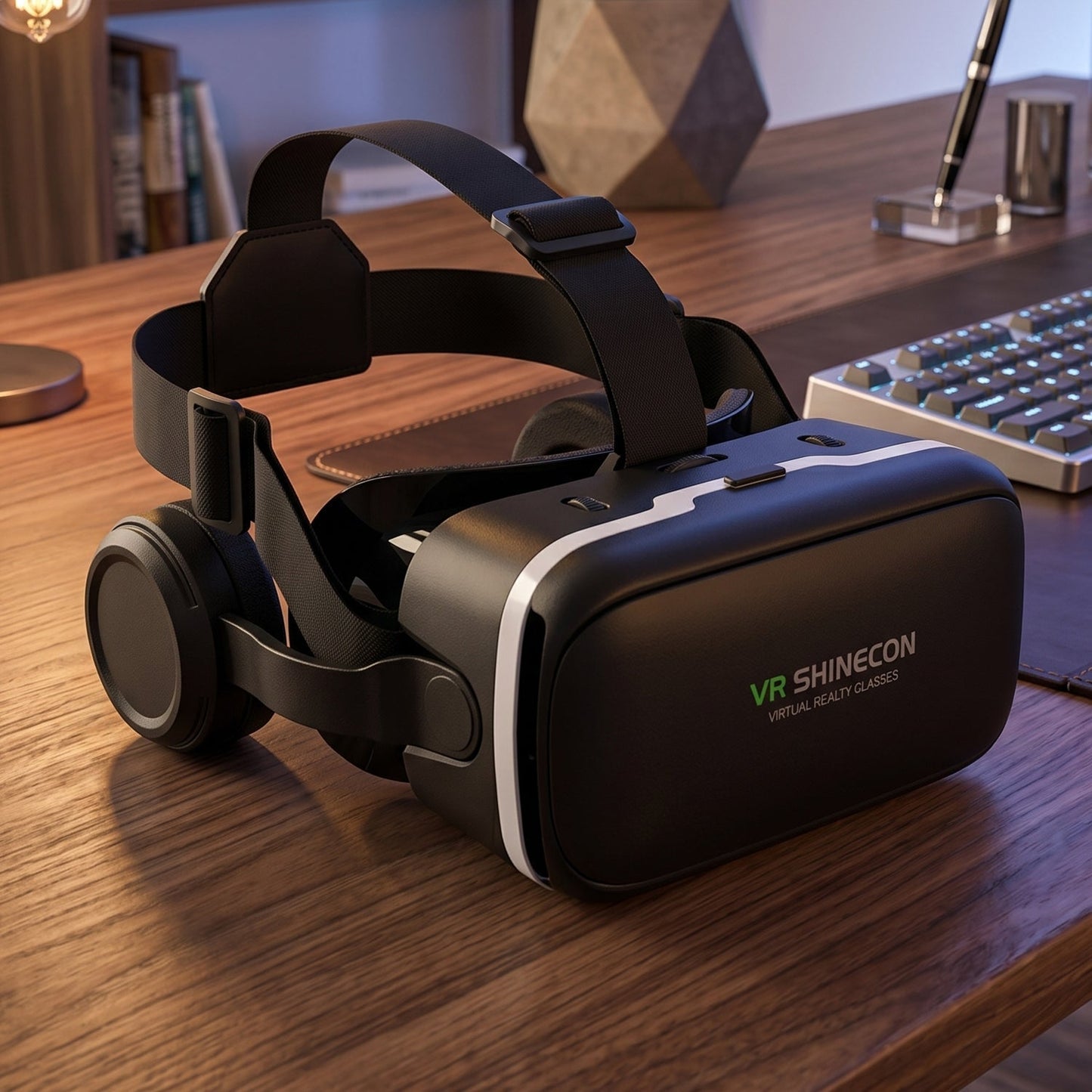 3D / HD VR Glasses Virtual Reality Goggles Headset for iOS for Android Smartphone VR Goggles-For 3D VR Movies Video Games with Headphones (1 Pc)