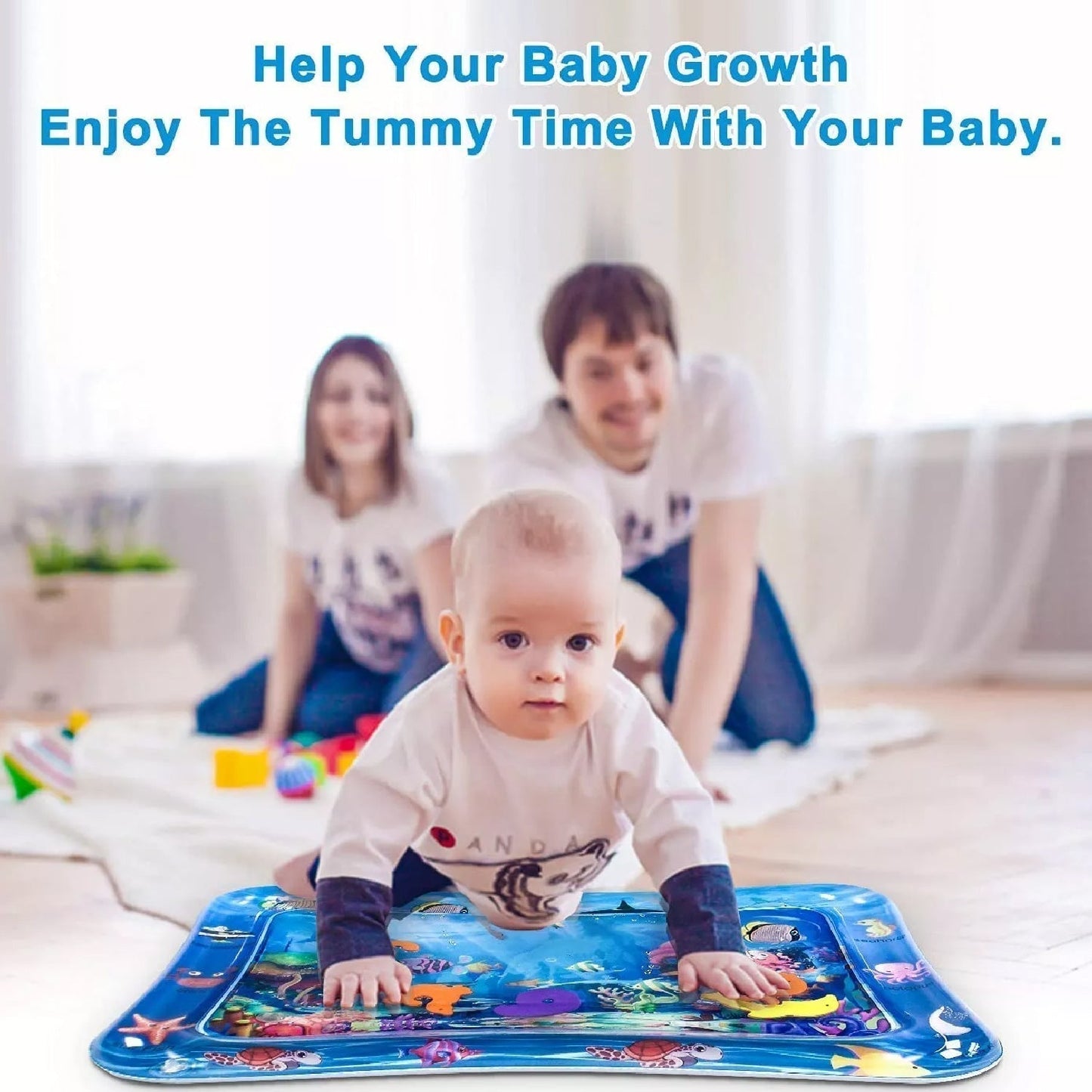 Mat, Baby Water Mat Inflatable Baby Play Mat Activity Center for Infant Baby Toys 3 to 15 Months, Baby Gifts for Boys Girls(Assorted Design)
