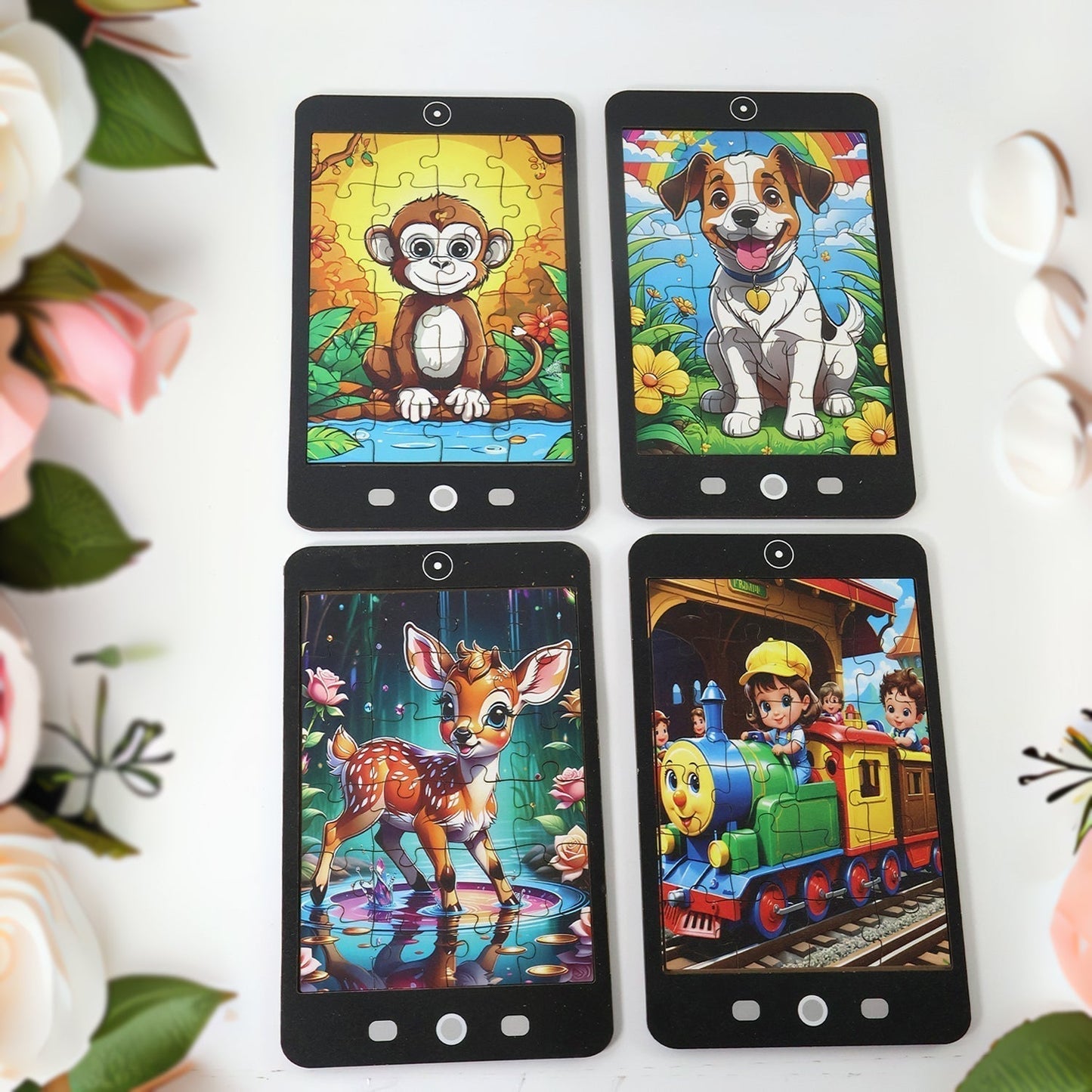 Kids Mini Cartoon Jigsaw Puzzle â€“ 1 Pc Mix Design